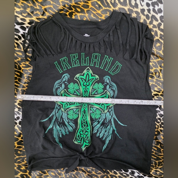 St. Patrick's Or Any Day Deconstructed Ireland Celtic Cross Tee Now Tank - Picture 2 of 4